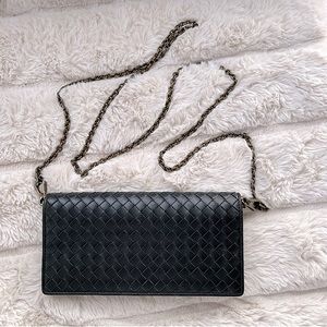 🛑SOLD🛑Bottega Veneta Wallet on Chain Intrecciato Nappa Black + DB